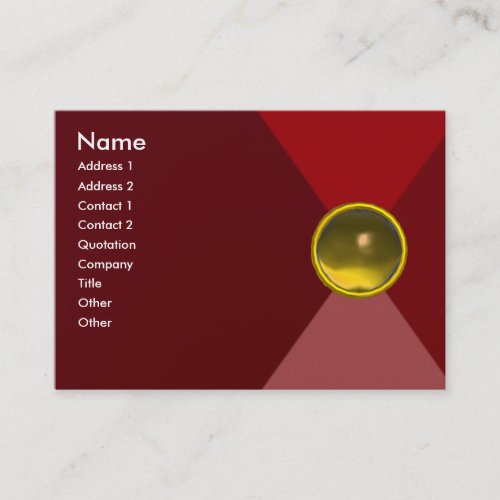 MAGIC TOPAZ  bright vibrant red pink yellow Business Card