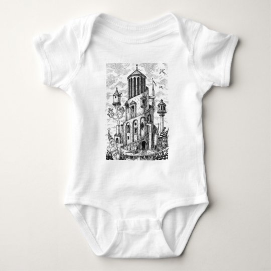 Magic tower on hat baby bodysuit