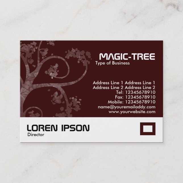 Magic Tree - Dark Brown (330000) Business Card (Front)