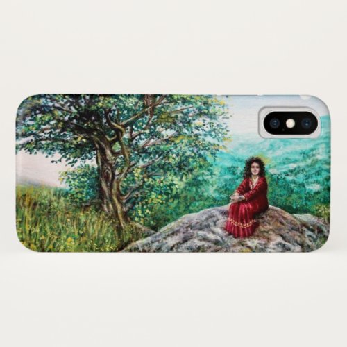 MAGIC TREE  Dawn In Green Wood and Lady in Red iPhone XS Case