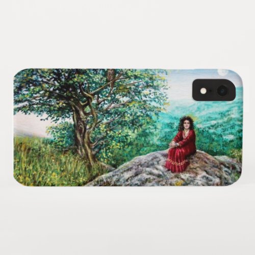 MAGIC TREE  Dawn In Green Wood and Lady in Red iPhone XR Case