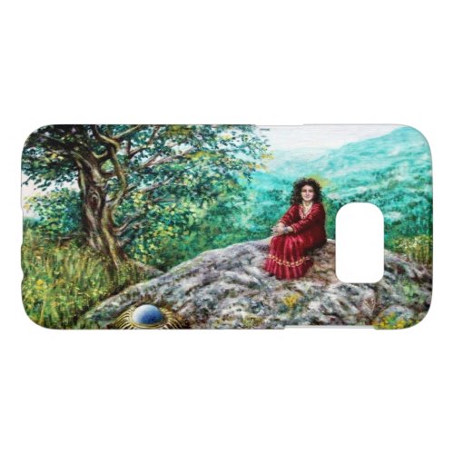 MAGIC TREE  Dawn In the Wood and Lady in Red Samsung Galaxy S7 Case