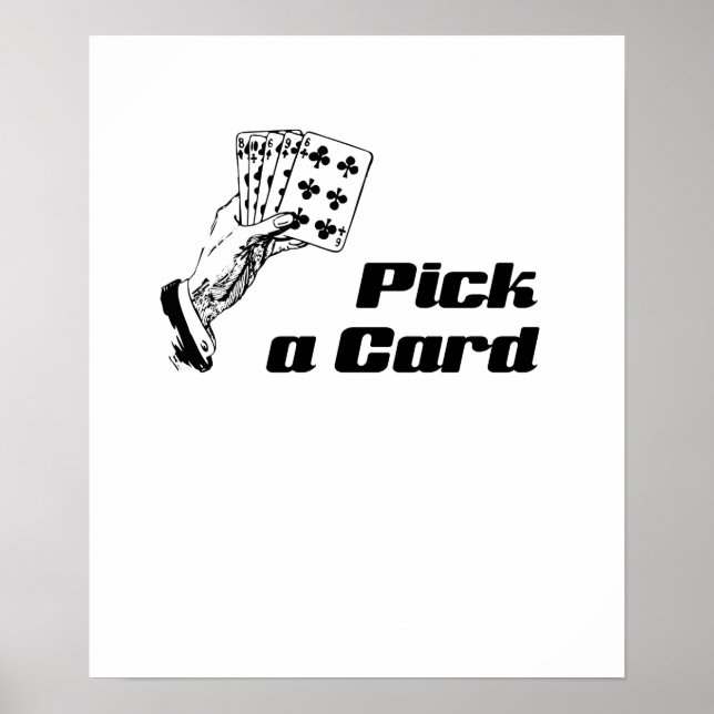 Magic Trick Pick A Card Slight of Hand Poster (Front)