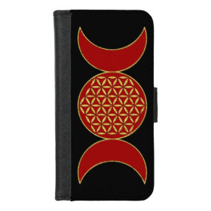 Magic Triple Moon - Spirit Flower Of Life 1 Hoodie iPhone 8/7 Wallet Case