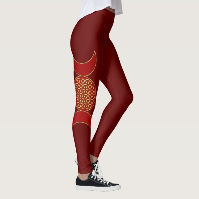 Magic Triple Moon - Spirit Flower Of Life 1 Hoodie Leggings (Right)