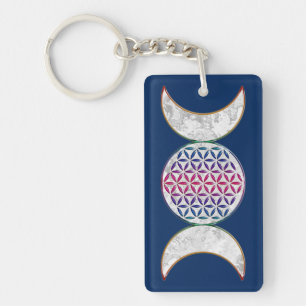 Magic Triple Moon - Spirit Flower Of Life 2 Keychain