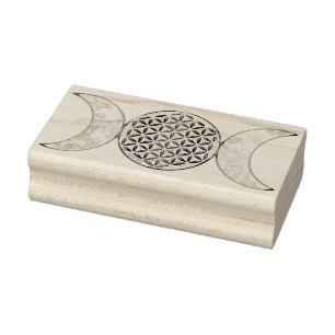 Magic Triple Moon - Spirit Flower Of Life 2 Rubber Stamp