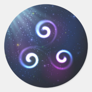Magic triskel classic round sticker