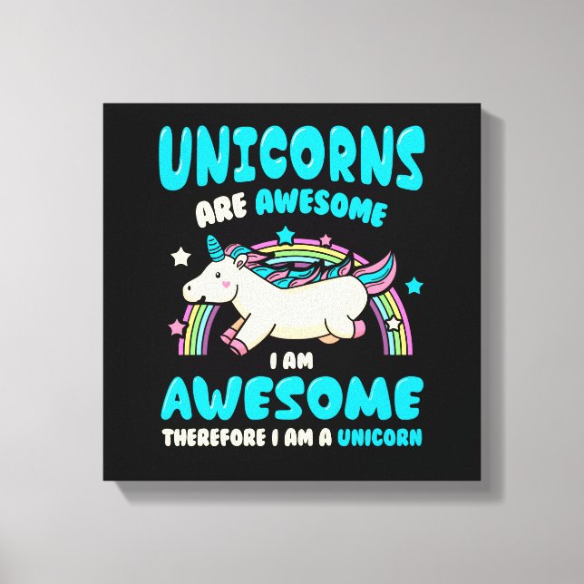 Magic Unicorn Canvas Print (Front)