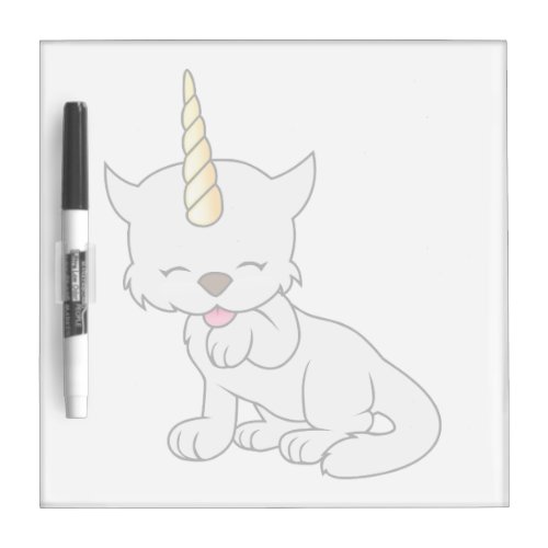 Magic Unicorn Cat  Kittycorn Dry Erase Board