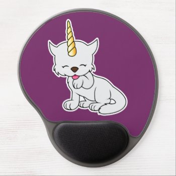 Magic Unicorn Cat = Kittycorn Gel Mouse Pad by giftsbygenius at Zazzle