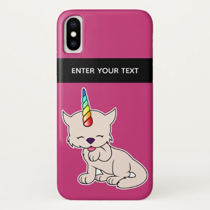 Magic Unicorn Cat = Kittycorn iPhone X Case