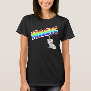 Magic Unicorn Cat = Kittycorn T-shirt by giftsbygenius at Zazzle