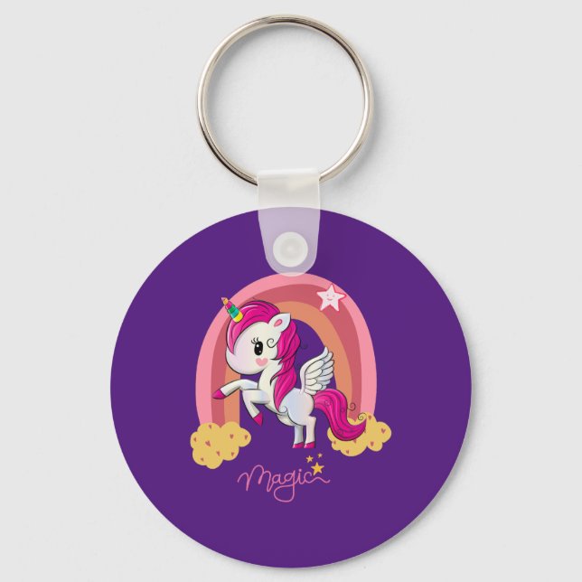 Magic Unicorn Fan Club    Keychain (Front)