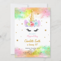 Magic Unicorn Invitation, Unicorn Invitations