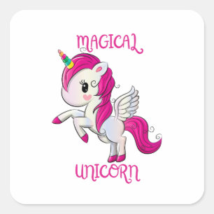 Magic Unicorn Lover Fan Club Square Sticker