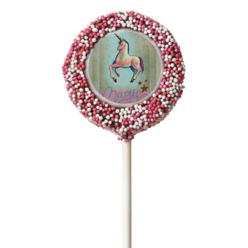 Magic unicorn   pet ID tag Chocolate Covered Oreo Pop