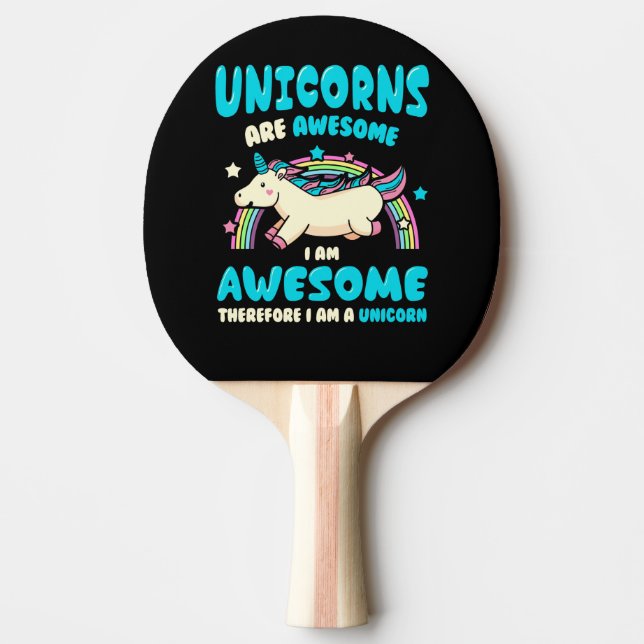 Magic Unicorn Ping-Pong Paddle (Front)