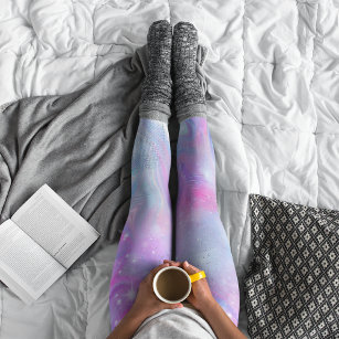 Fuchsia Galaxy Leggings by USA Fashion™, Creamy Soft Leggings