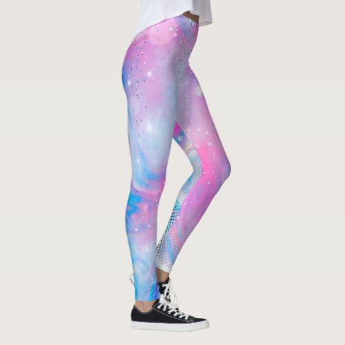 Magic Unicorn Pink Blue Leggings