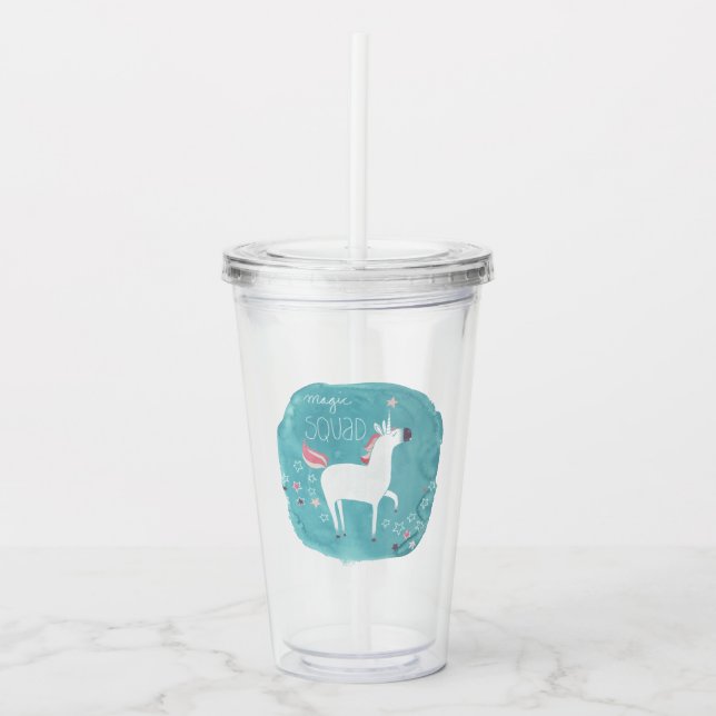 Magic Unicorn Squad Acrylic Tumbler (Front)