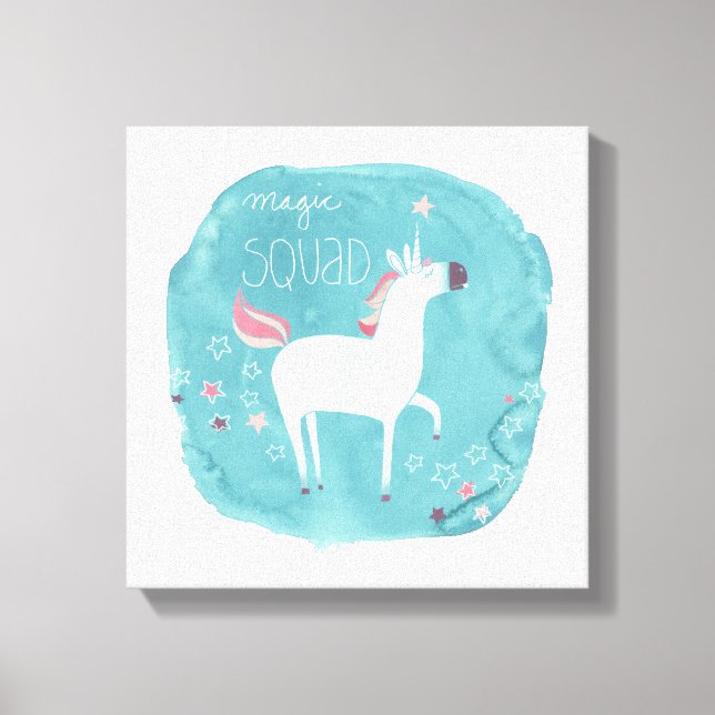 Magic Unicorn Squad Canvas Print (Front)