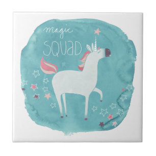 Magic Unicorn Squad Ceramic Tile