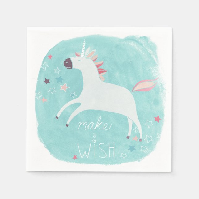 Magic Unicorn Squad - Make a Wish Napkins (Front)