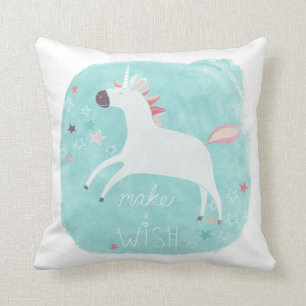 Magic Unicorn Squad - Make a Wish Throw Pillow