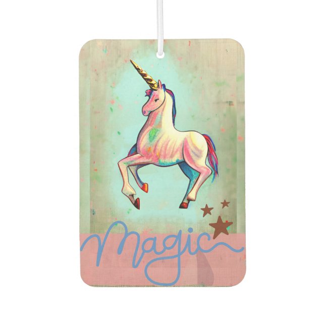 Magic unicorn  throw pillow air freshener (Front)