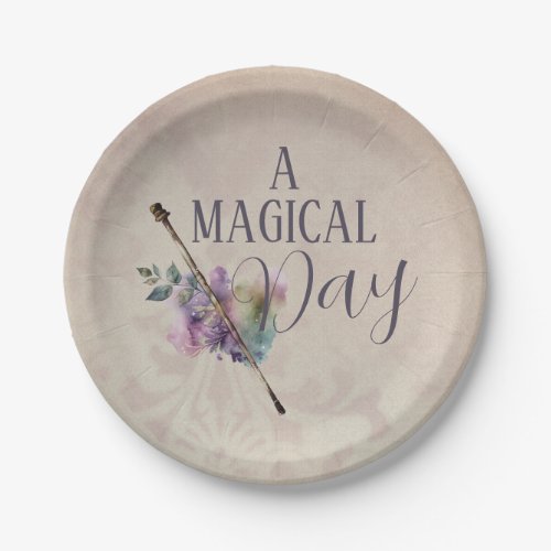 Magic Wand Girl Wizard Birthday Paper Plates