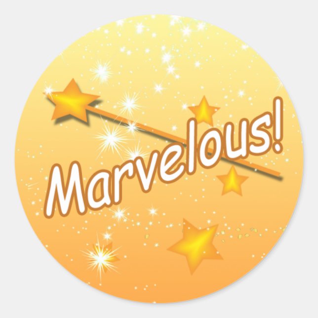 Magic Wand Marvelous Stars Teacher Award Stickers (Front)