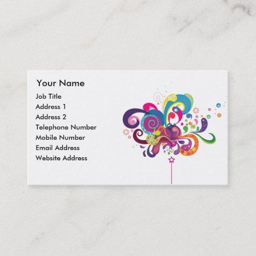 Magic Wand of Color Business Card Templates