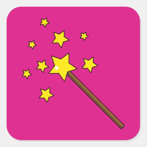 Magic Wand Square Sticker