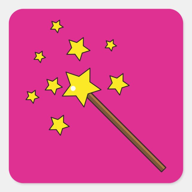 Magic Wand Square Sticker (Front)