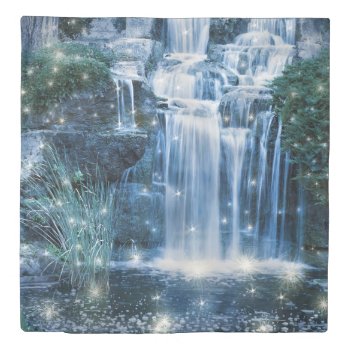 Magic Waterfall (1 Side) Queen Duvet Cover by FantasyPillows at Zazzle