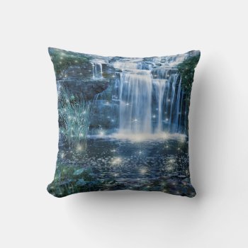 Magic Waterfall Throw Pillow by FantasyPillows at Zazzle