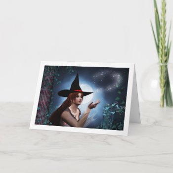 Magic Witch Card by RenderlyYours at Zazzle