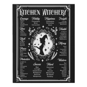 Magic witch kitchen  faux canvas print