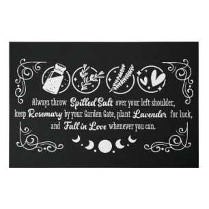Magic witch kitchen  faux canvas print