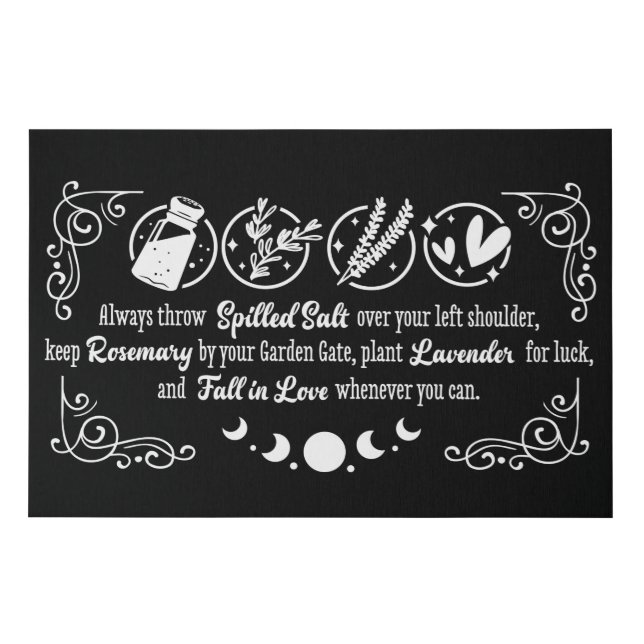Magic witch kitchen  faux canvas print (Front)