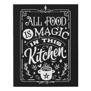 Magic witch kitchen  faux canvas print