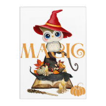 Magic Witch Owl Fall Themed