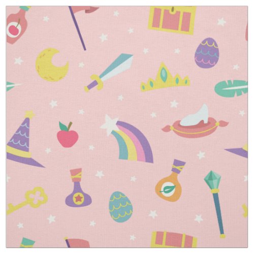 MAGIC WIZARD FAIRY TALE ELEMENTS NURSERY PINK FABRIC