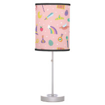 MAGIC WIZARD FAIRY TALE ELEMENTS NURSERY PINK TABLE LAMP