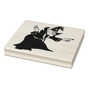 Magic wizard silhouette art stamp