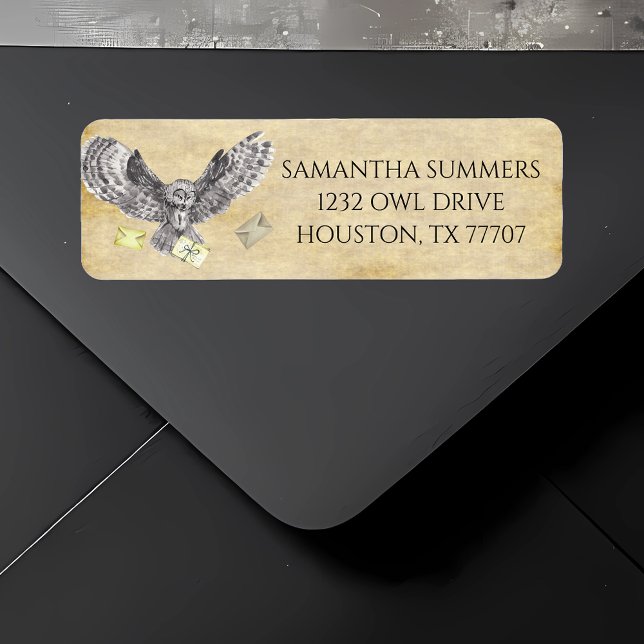 Magic Wizard Witch School Owl  Label (Creator Uploaded)