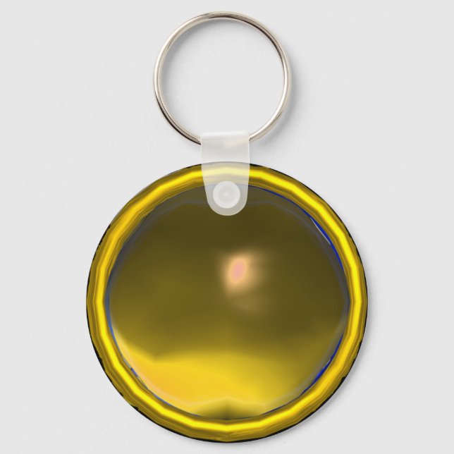 MAGIC YELLOW TOPAZ GEM STONE KEYCHAIN (Front)