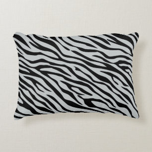 Magic Zebra Stripes Click to Customize Grey Color Accent Pillow
