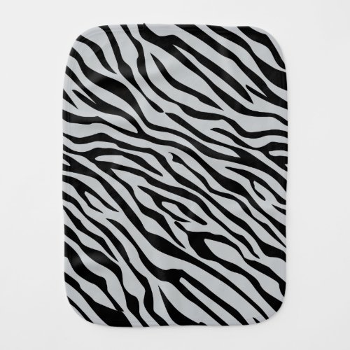 Magic Zebra Stripes Click to Customize Grey Color Burp Cloth